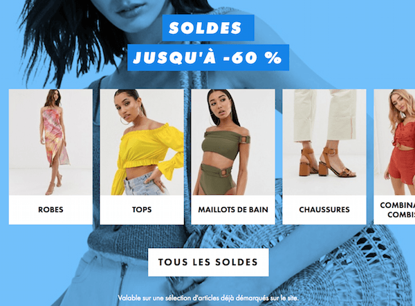 Des soldes jusqu'à -60% sur les nouveaux produits ASOS