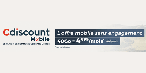 Le forfait en solde de Cdiscount Mobile